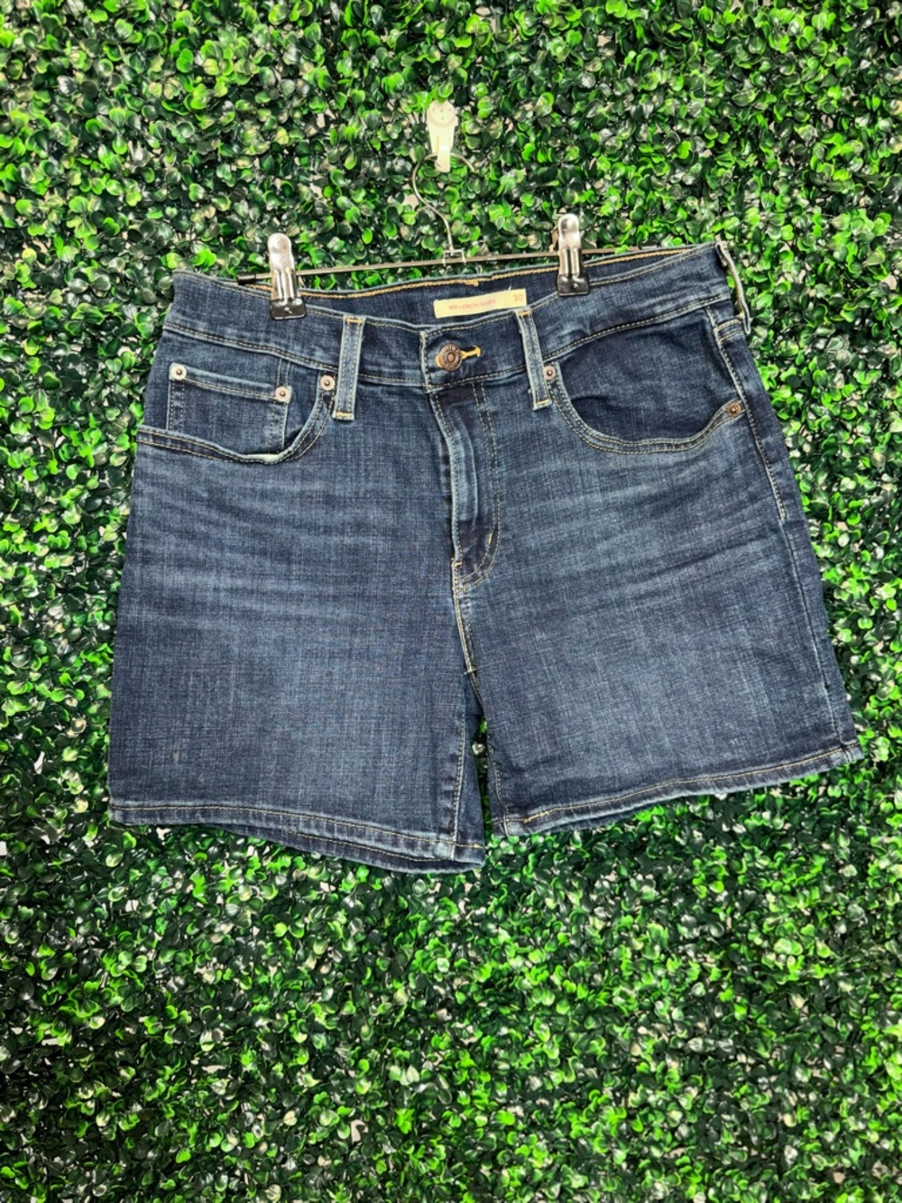 Levi's Dark Blue Denim Cutoff Shorts